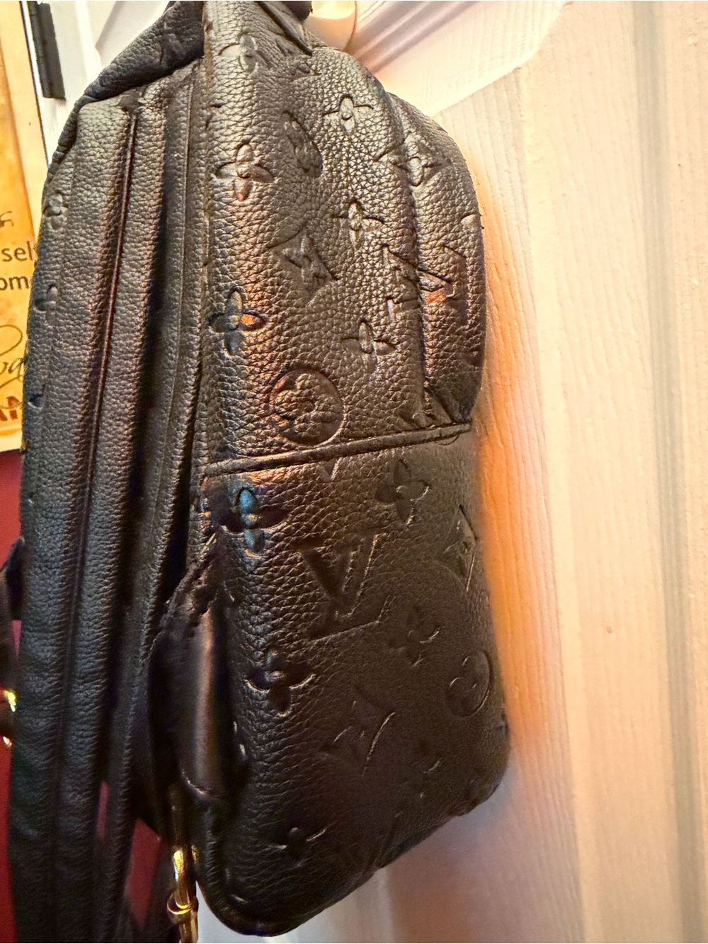 Black Embossed Mini Backpack - Picture 6 of 11